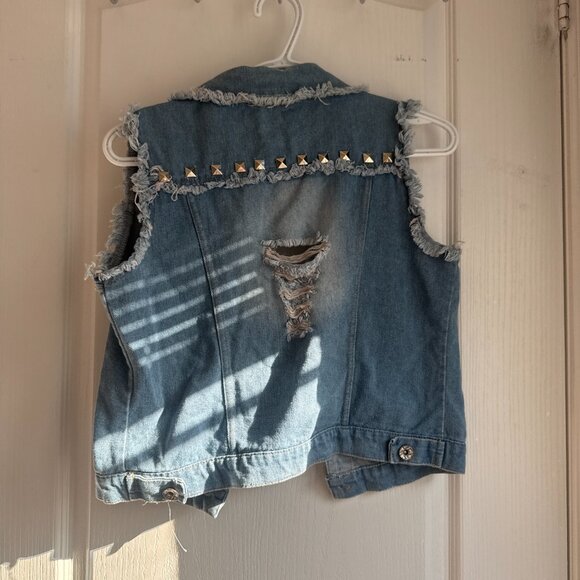 Studded demin vest - Picture 4 of 5